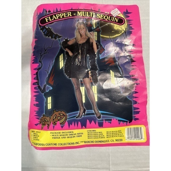 California Costume Collections Women’s Flapper multi Sequin Dress Size Medium - Picture 16 of 16